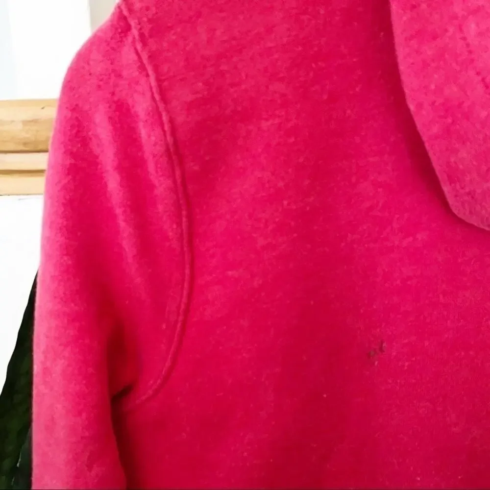 J.Crew coral color fleece inside hooded zip up S